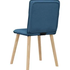 vidaXL Sillas de comedor 4 unidades tela Azul Clearance