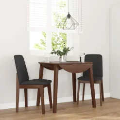 vidaXL Sillas de comedor con cojines 2 uds madera maciza marrón caucho Marr&oacute;n y negro Best