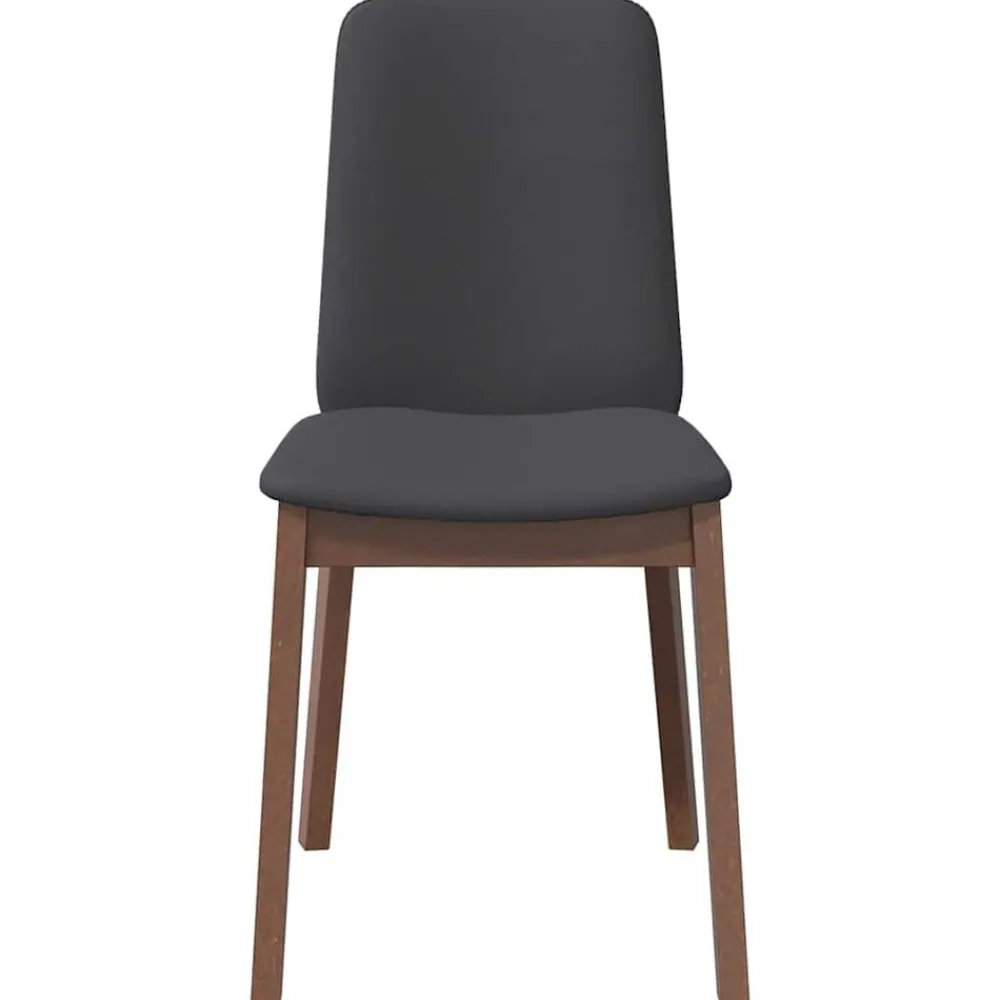 vidaXL Sillas de comedor con cojines 2 uds madera maciza marrón caucho Marrón y negro Best