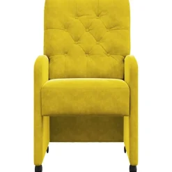 vidaXL Sillas de Comedor con Ruedas 2 pcs 58 x 67 x 97 cm Amarillo Sale