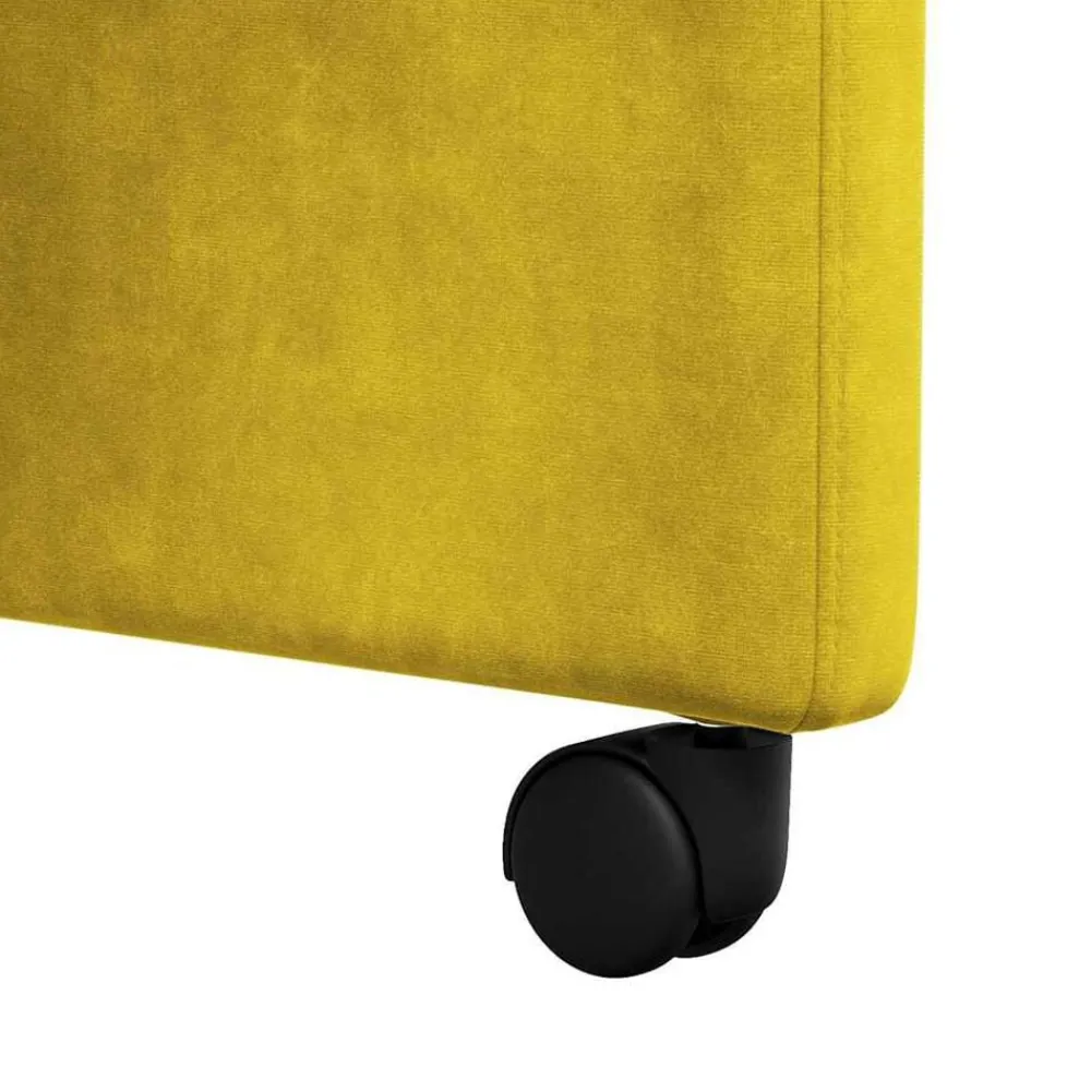 vidaXL Sillas de Comedor con Ruedas 2 pcs 58 x 67 x 97 cm Amarillo Sale