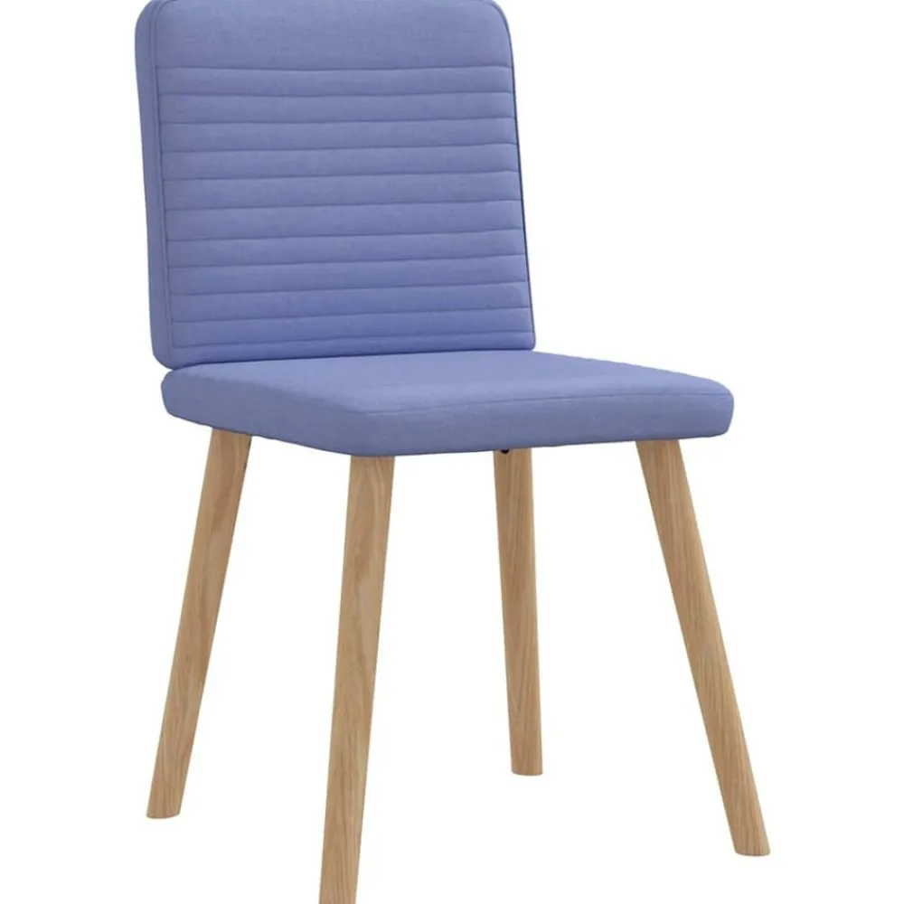 vidaXL Sillas-Sillas de comedor 4 uds tela azul jeans