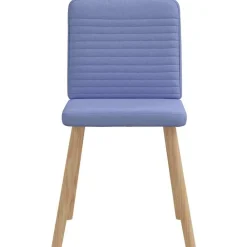 vidaXL Sillas-Sillas de comedor 4 uds tela azul jeans