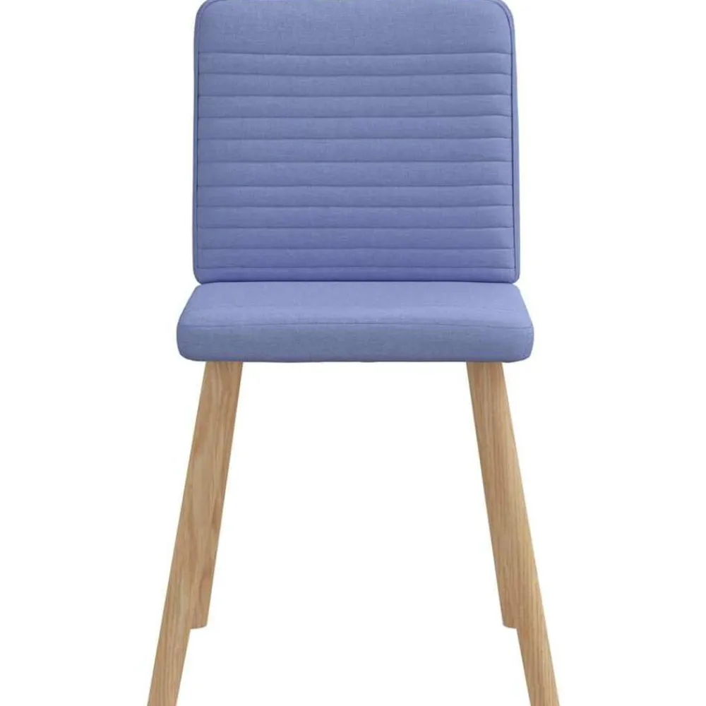 vidaXL Sillas-Sillas de comedor 4 uds tela azul jeans