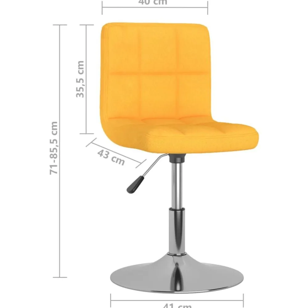 vidaXL Sillas-Sillas de comedor giratorias 2 unidades tela