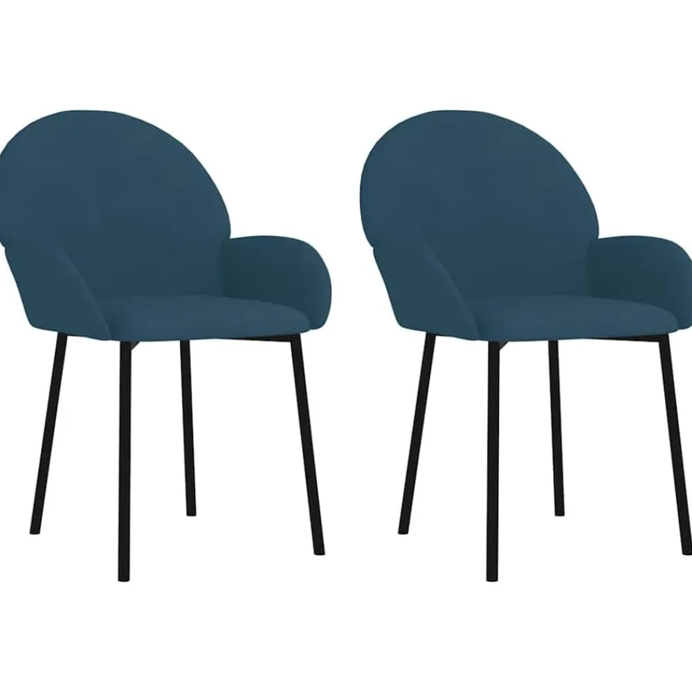 vidaXL Sillas-Sillas de comedor 2 unidades terciopelo