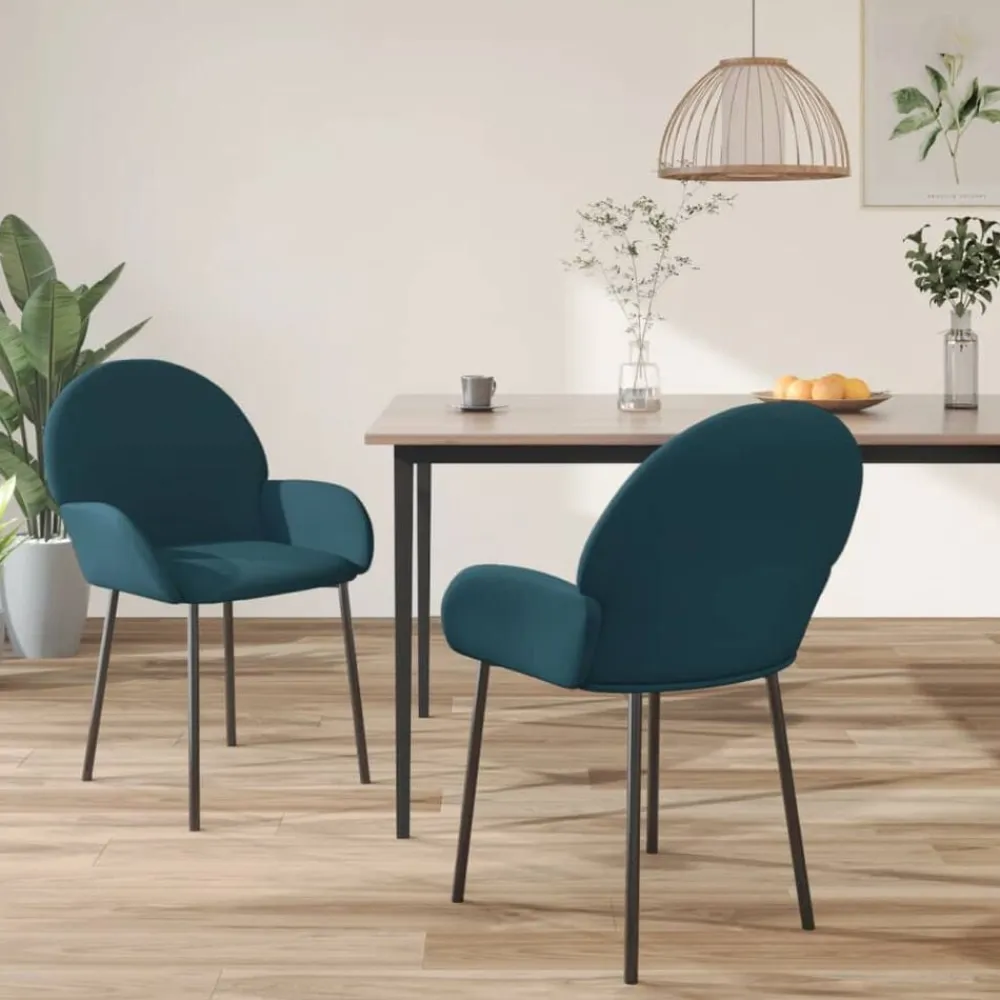 vidaXL Sillas-Sillas de comedor 2 unidades terciopelo