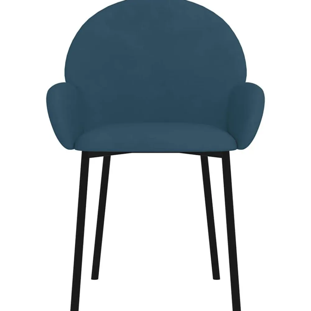 vidaXL Sillas-Sillas de comedor 2 unidades terciopelo