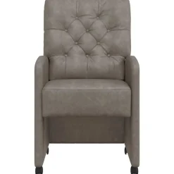 vidaXL Sillas de Comedor con Ruedas 2 pcs 58 x 67 x 97 cm Gris Outlet
