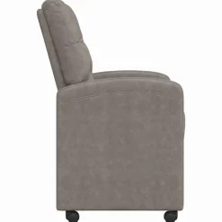 vidaXL Sillas de Comedor con Ruedas 2 pcs 58 x 67 x 97 cm Gris Outlet