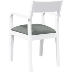 vidaXL Sillas-Sillas de comedor con cojines 2uds madera maciza blanco caucho