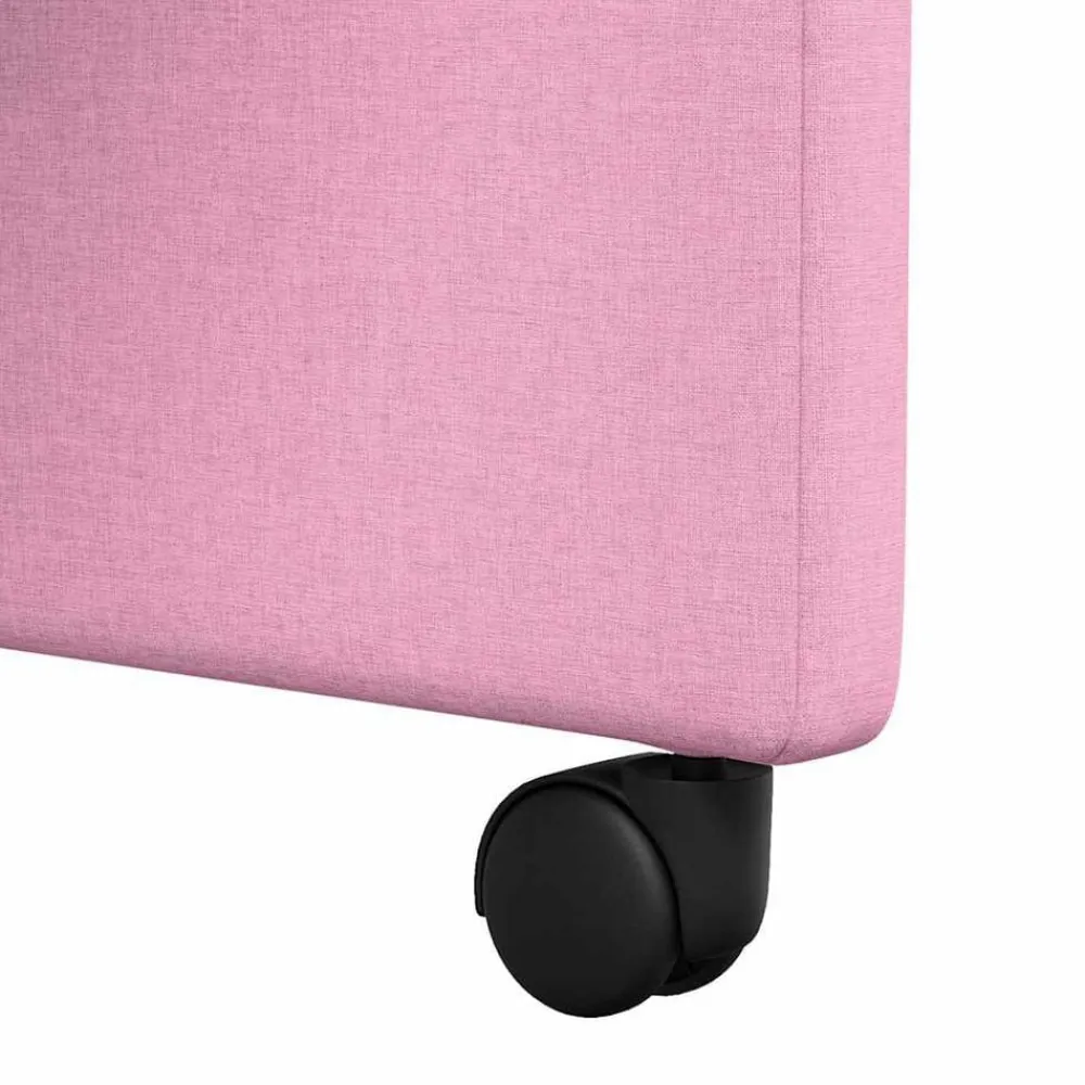 vidaXL Sillas de Comedor con Ruedas 2 pcs 57 x 66 x 94 cm tela Rosa Discount