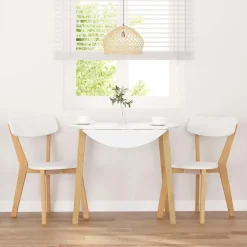vidaXL Sillas-Sillas de comedor 2 unidades madera maciza de caucho