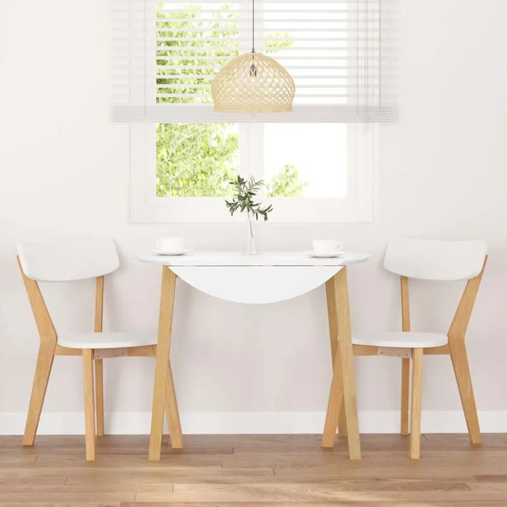 vidaXL Sillas-Sillas de comedor 2 unidades madera maciza de caucho