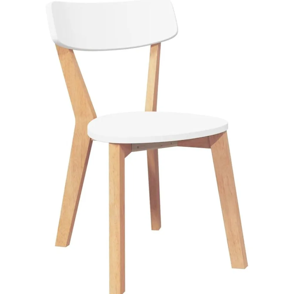 vidaXL Sillas-Sillas de comedor 2 unidades madera maciza de caucho