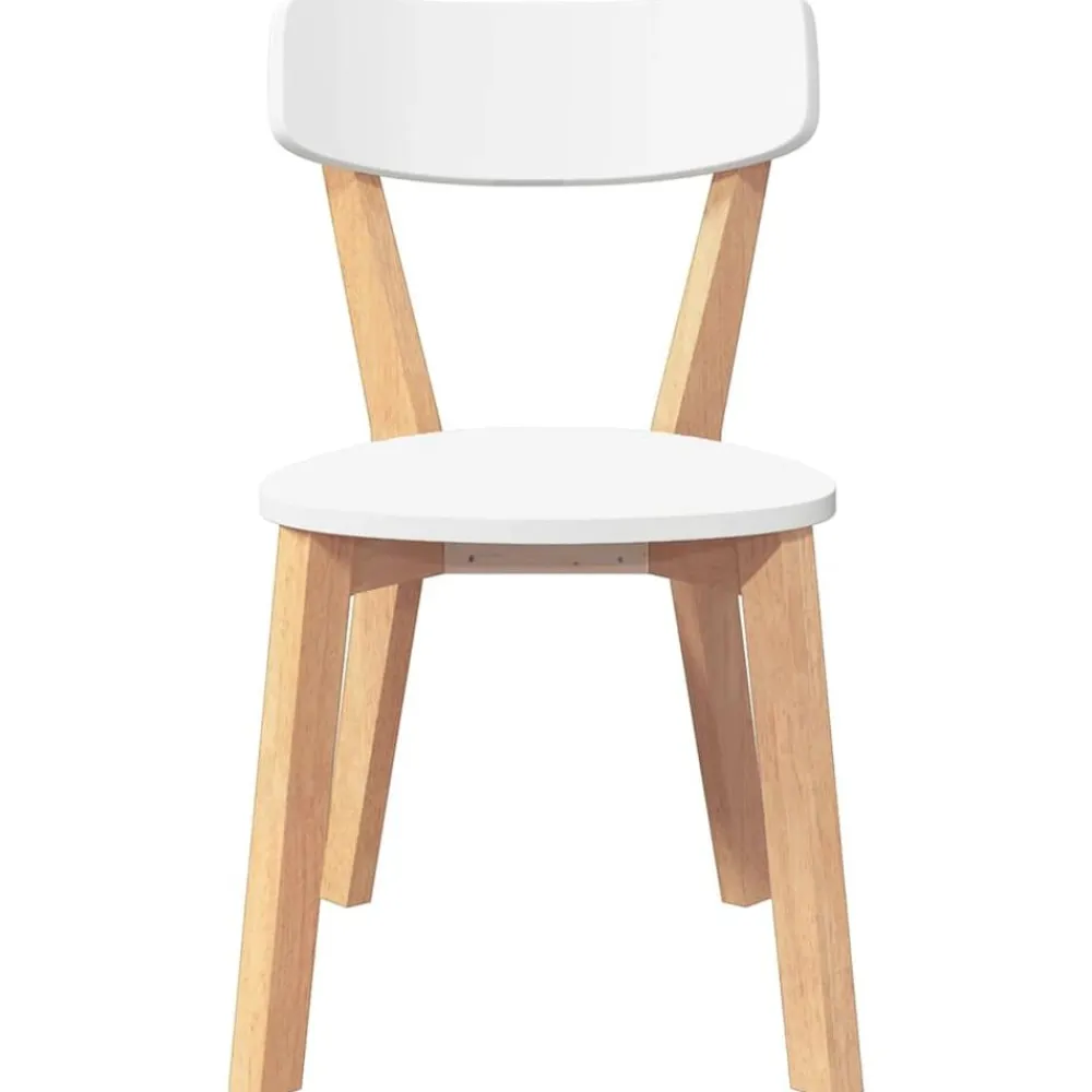 vidaXL Sillas-Sillas de comedor 2 unidades madera maciza de caucho