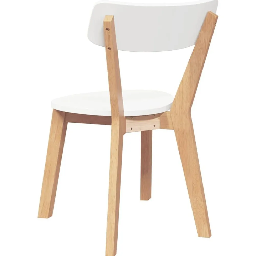 vidaXL Sillas-Sillas de comedor 2 unidades madera maciza de caucho