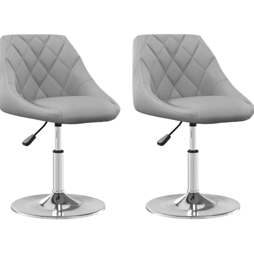 vidaXL Sillas de comedor giratorias 2 uds de terciopelo Gris claro Best