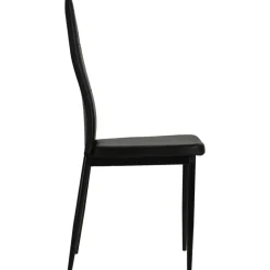 vidaXL Sillas de comedor 2 unidades cuero sintético Negro Discount