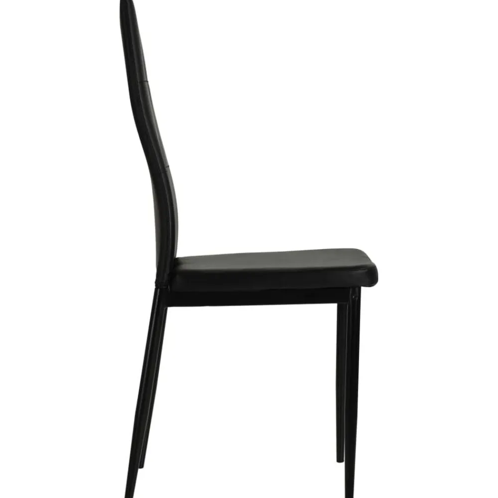vidaXL Sillas de comedor 2 unidades cuero sintético Negro Discount