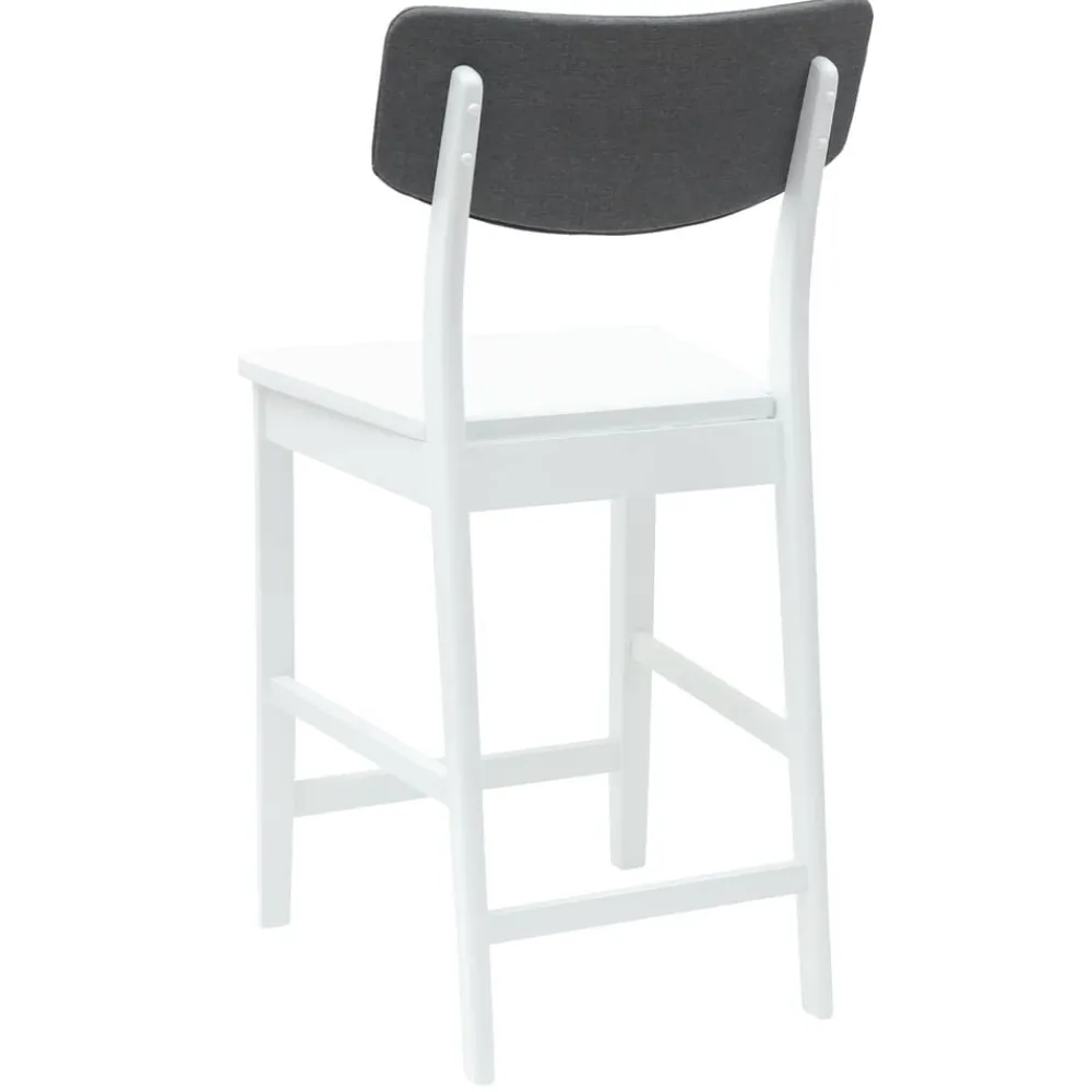 vidaXL Sillas de comedor 2 pcs 48 x 49 x 95 cm Madera de Caucho Sólido White Discount