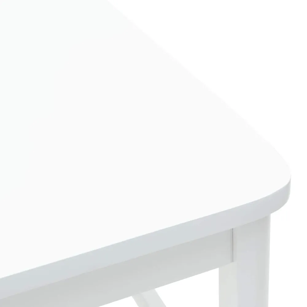 vidaXL Sillas de comedor 2 pcs 48 x 49 x 95 cm Madera de Caucho Sólido White Discount