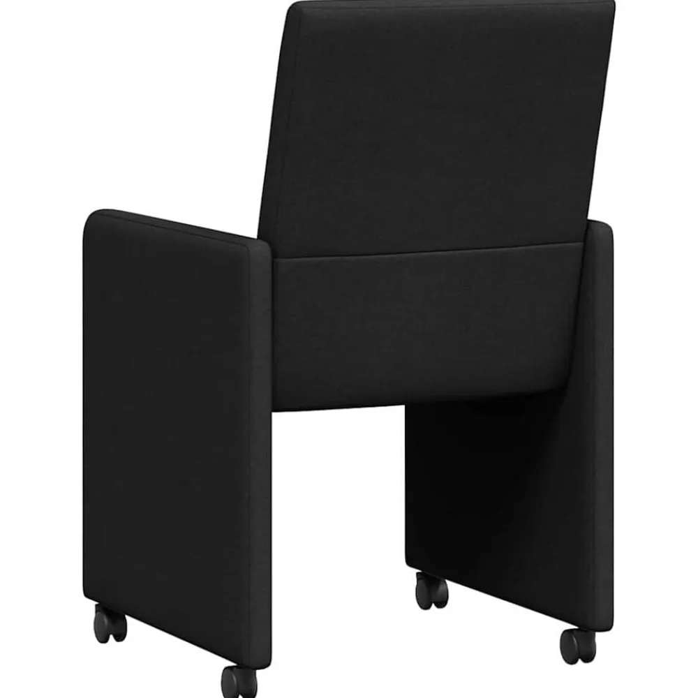vidaXL Sillas-Sillas de Comedor con Ruedas 2 pcs 57 x 66 x 94 cm tela