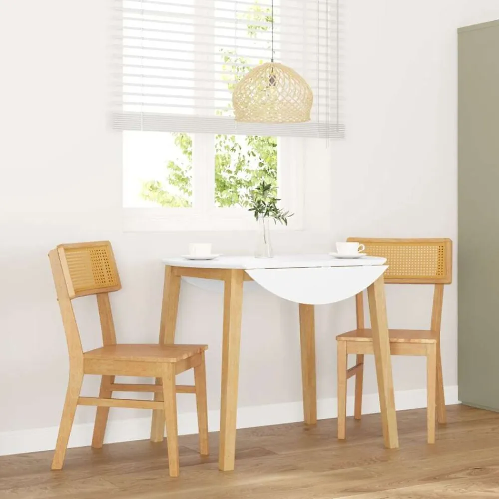vidaXL Sillas-Sillas de comedor 2 unidades madera maciza de caucho
