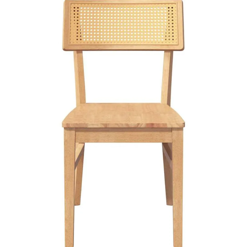 vidaXL Sillas-Sillas de comedor 2 unidades madera maciza de caucho