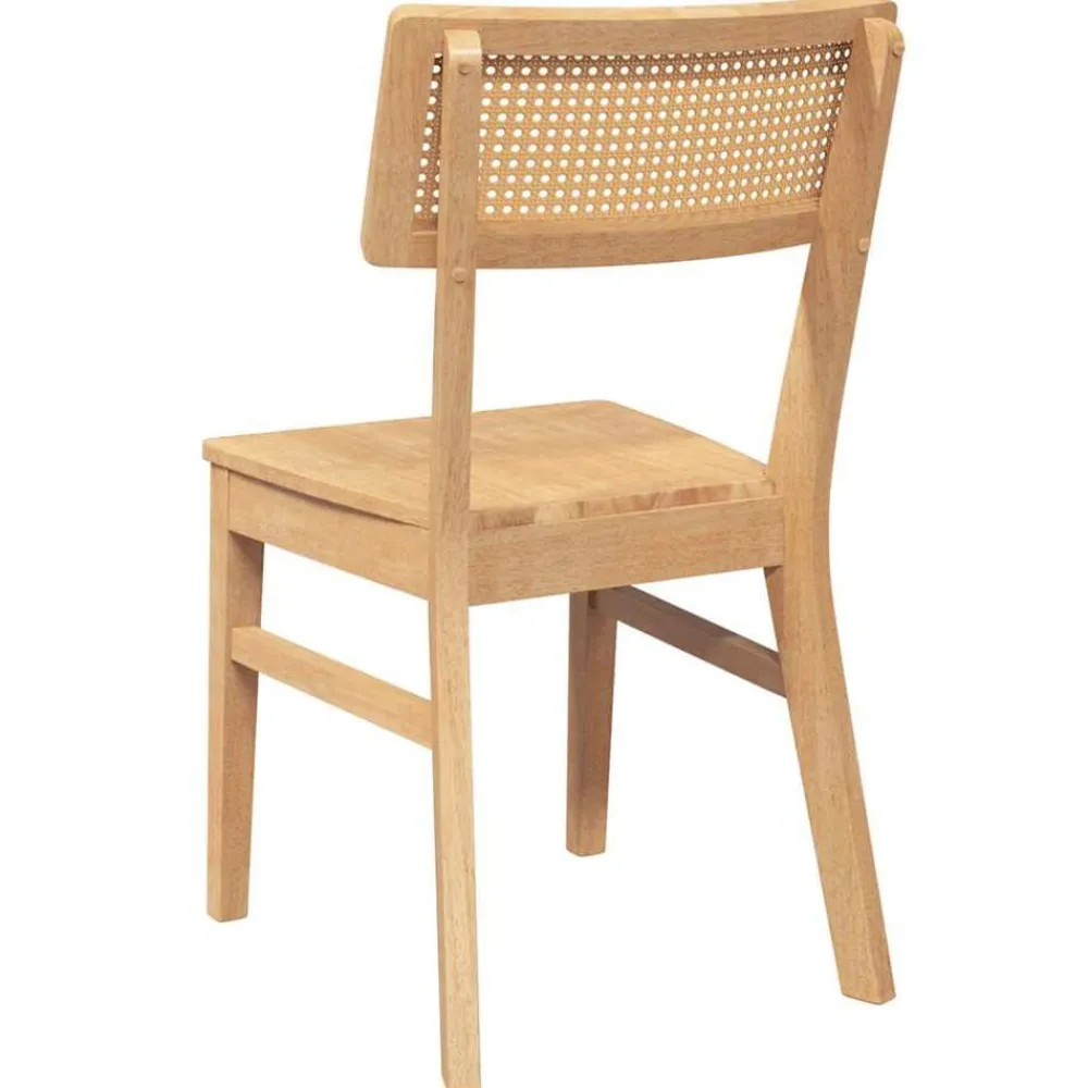 vidaXL Sillas-Sillas de comedor 2 unidades madera maciza de caucho