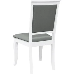 vidaXL Sillas-Sillas de comedor con cojines 2uds madera maciza blanco caucho