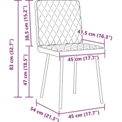 vidaXL Sillas-Sillas de comedor 4 unidades cuero sintético