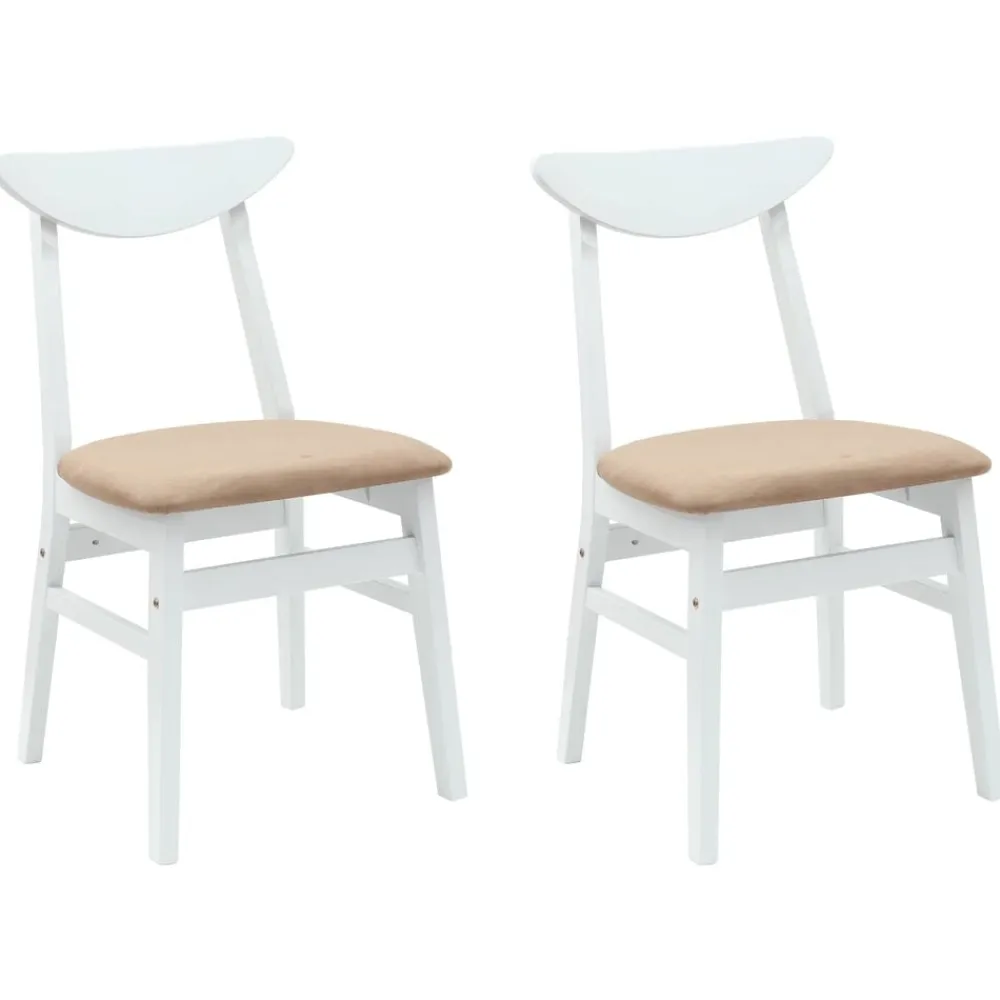 vidaXL Sillas de comedor 2 pcs 42 x 47.5 x 81 cm y marrón Sale