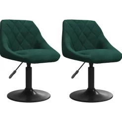 vidaXL Sillas-Sillas de comedor giratorias 2 unidades terciopelo