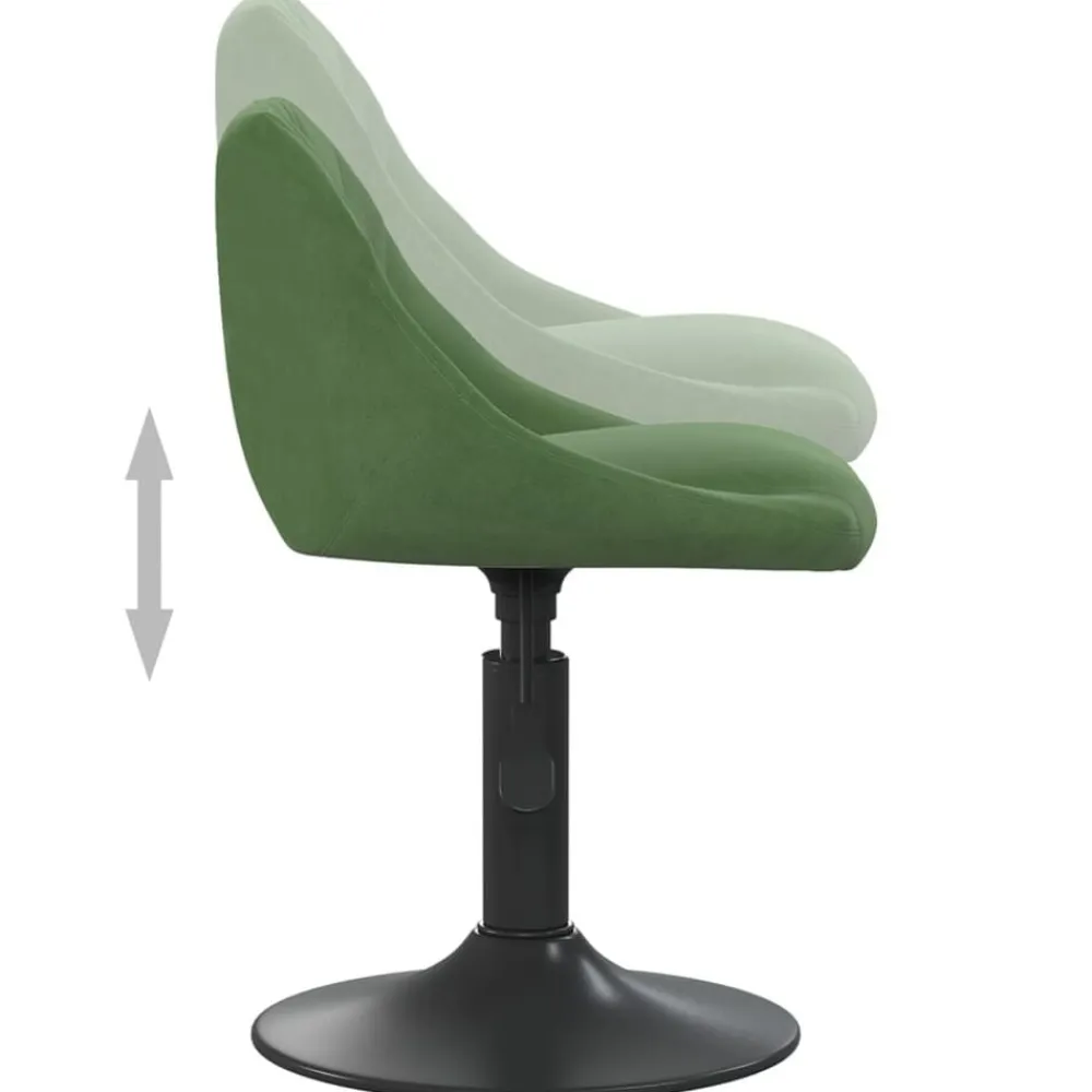 vidaXL Sillas-Sillas de comedor giratorias 2 unidades terciopelo