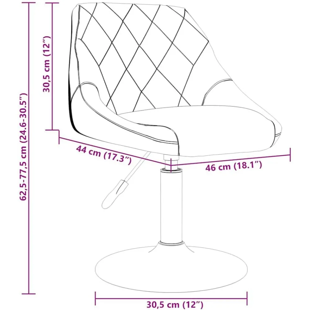 vidaXL Sillas-Sillas de comedor giratorias 2 unidades terciopelo