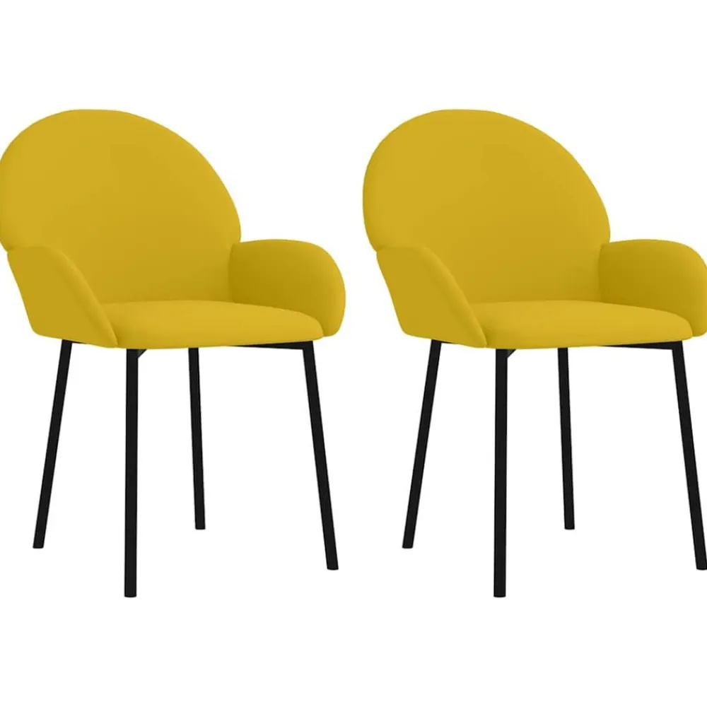 vidaXL Sillas-Sillas de comedor 2 unidades terciopelo