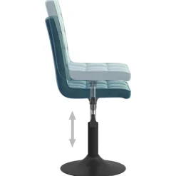 vidaXL Sillas-Sillas de comedor giratorias 2 uds terciopelo