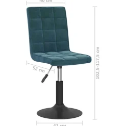 vidaXL Sillas-Sillas de comedor giratorias 2 uds terciopelo