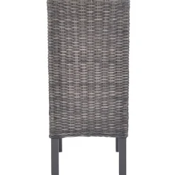 vidaXL Sillas de comedor 2 unidades ratán Kubu y madera caoba marrón Marrón Online