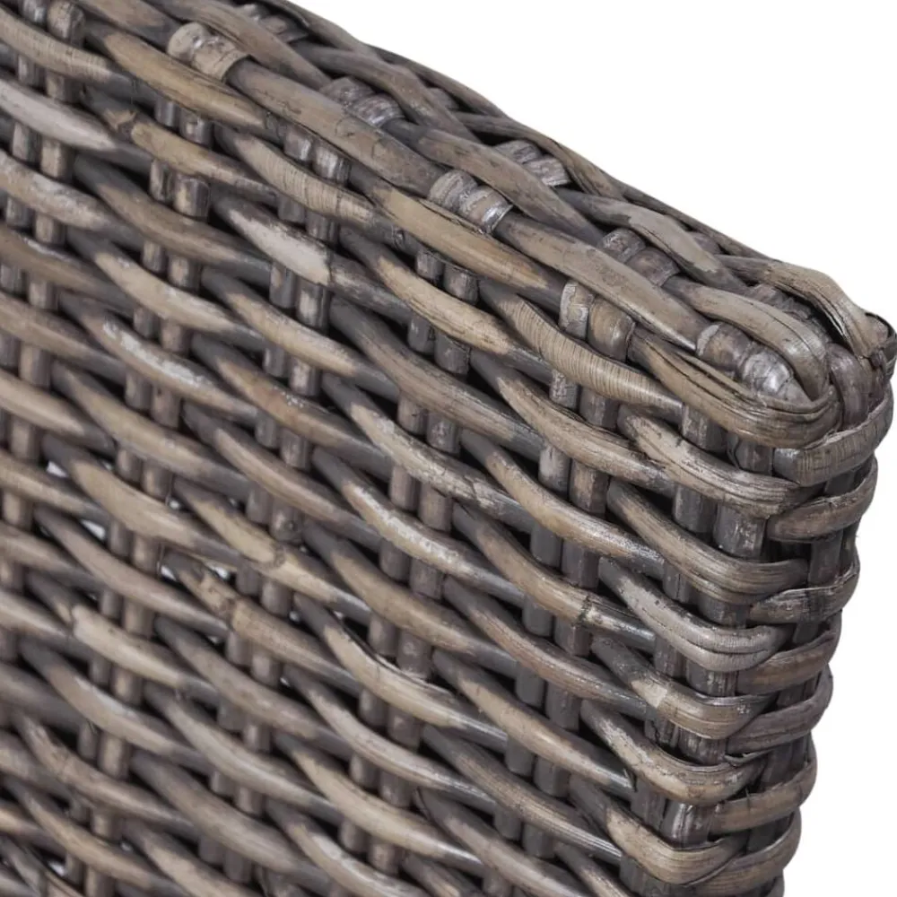 vidaXL Sillas de comedor 2 unidades ratán Kubu y madera caoba marrón Marrón Online