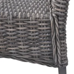 vidaXL Sillas de comedor 2 unidades ratán Kubu y madera caoba marrón Marrón Online