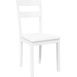 vidaXL Sillas de comedor 2 unidades madera maciza de caucho Blanco Clearance