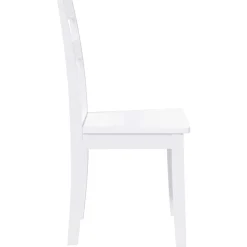 vidaXL Sillas de comedor 2 unidades madera maciza de caucho Blanco Clearance