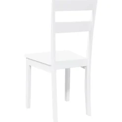 vidaXL Sillas de comedor 2 unidades madera maciza de caucho Blanco Clearance