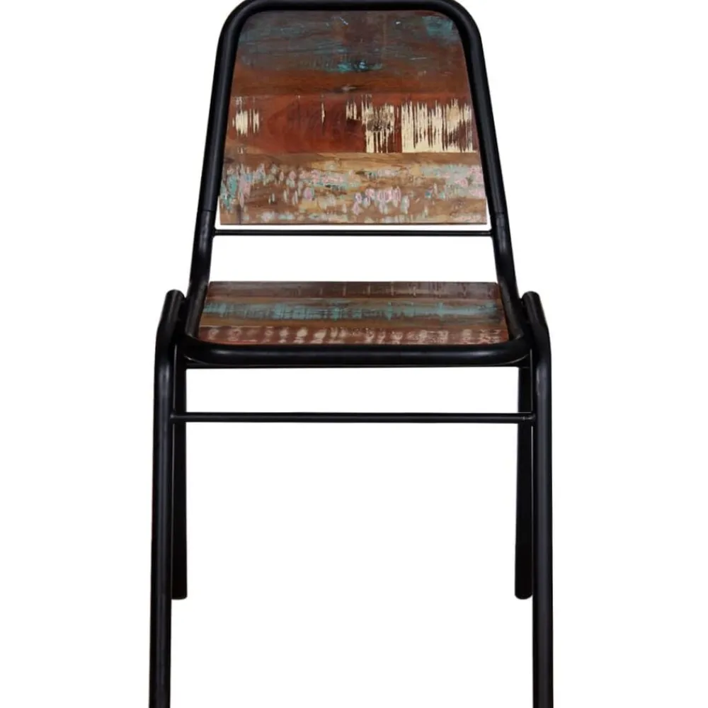 vidaXL Sillas-Sillas de comedor 2 unidades madera maciza reciclada