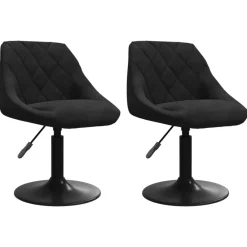 vidaXL Sillas-Sillas de comedor giratorias 2 uds terciopelo