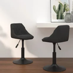 vidaXL Sillas-Sillas de comedor giratorias 2 uds terciopelo