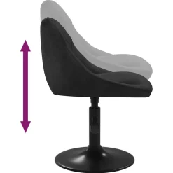 vidaXL Sillas-Sillas de comedor giratorias 2 uds terciopelo