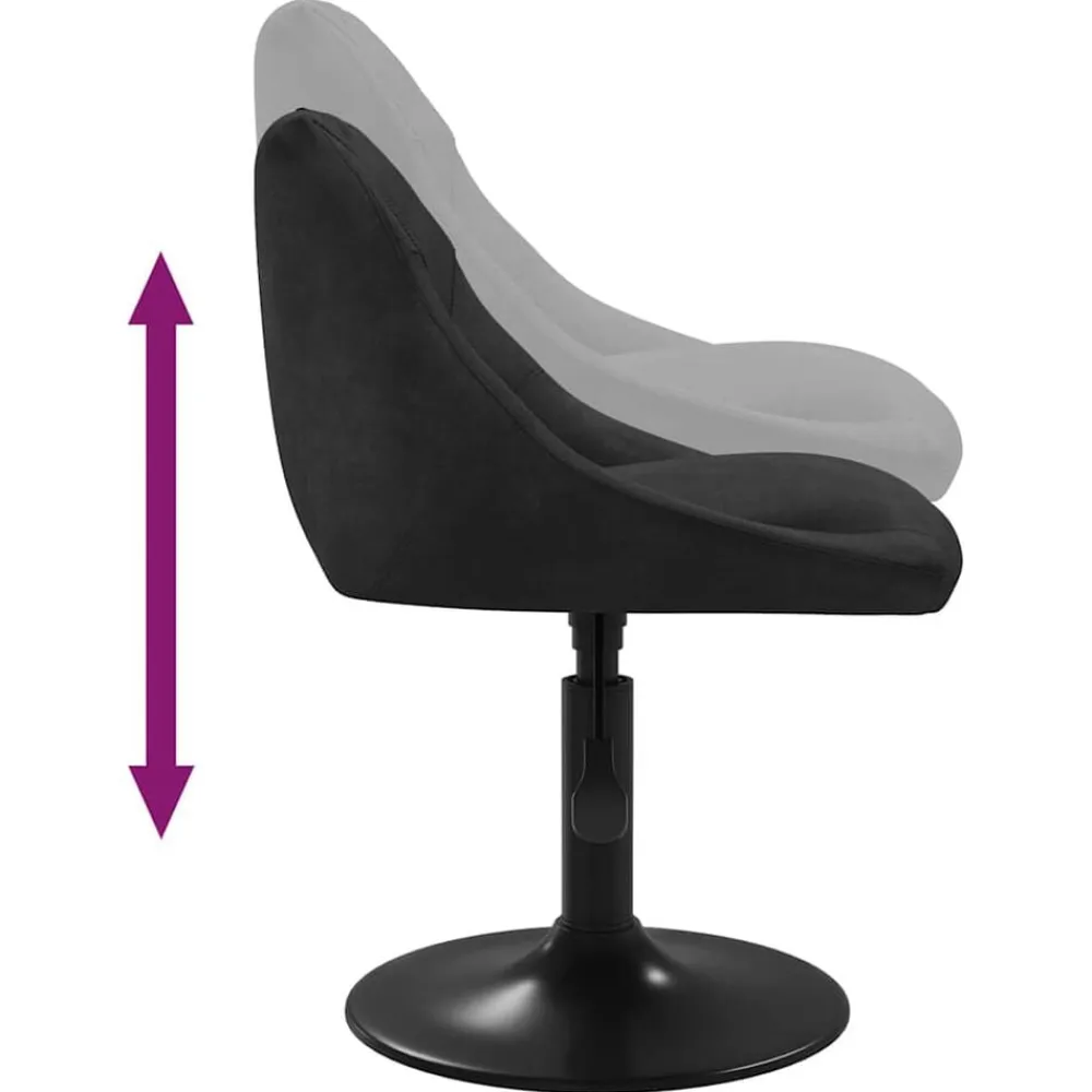 vidaXL Sillas-Sillas de comedor giratorias 2 uds terciopelo